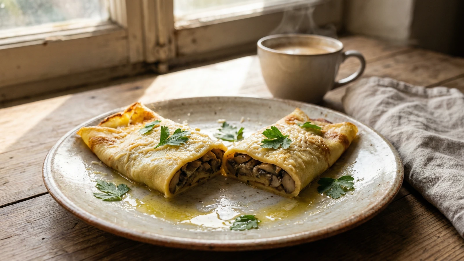 Crespelle ai Funghi Trifolati
