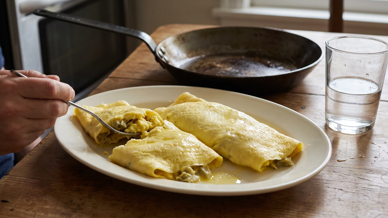 Omelet with Artichoke-bottoms
