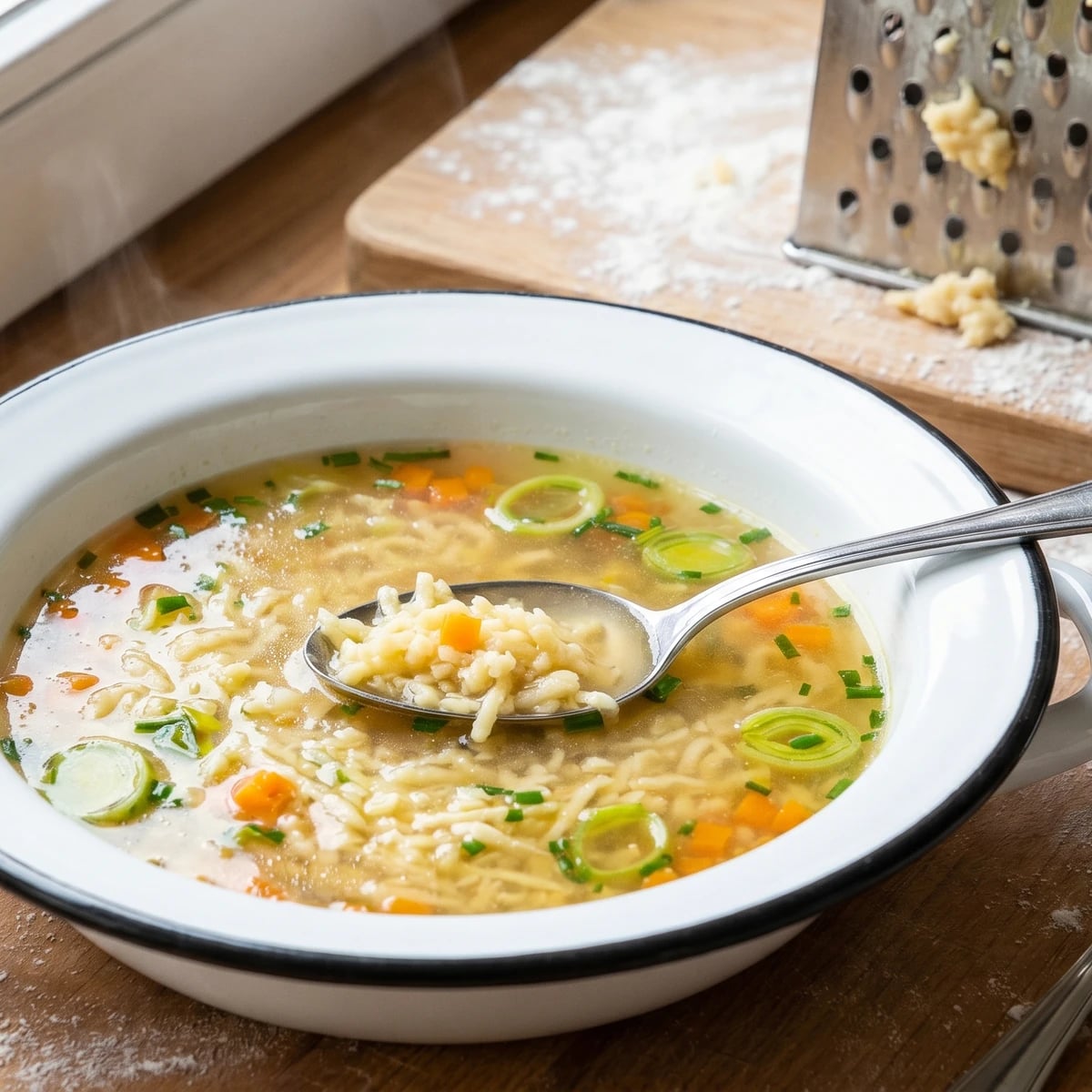 Allgäuer Riebelesuppe