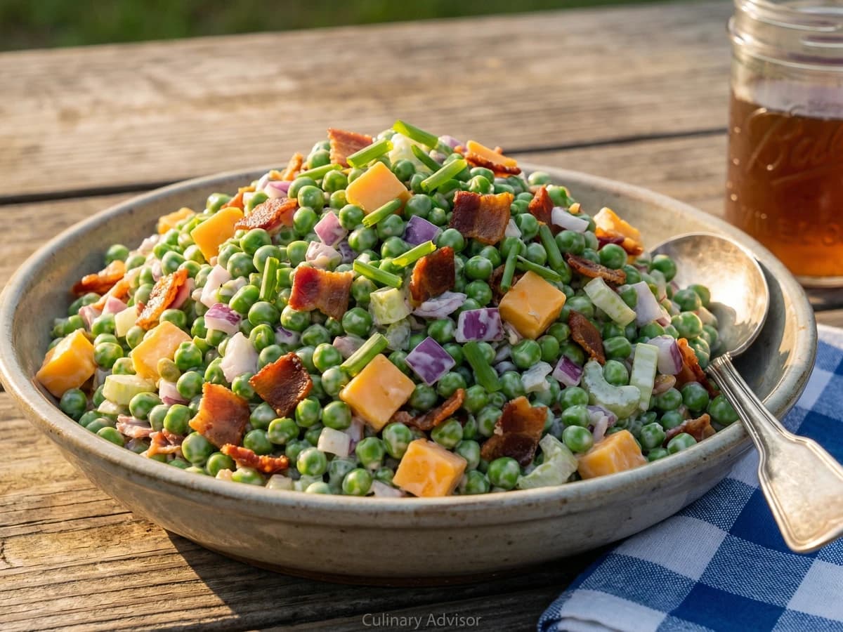 Southern Pea Salad with Bacon and Cheese - Chef Remy