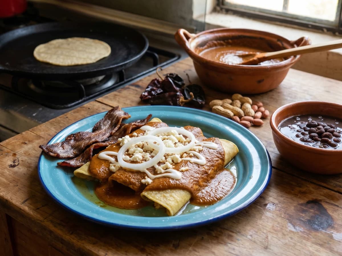 Enchiladas de Cacahuate Huastecas
