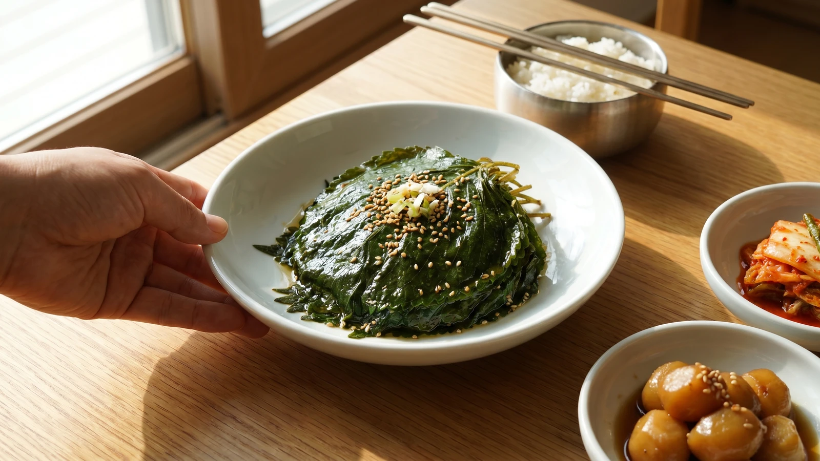 Kkaennip-namul (Seasoned Perilla Leaves)