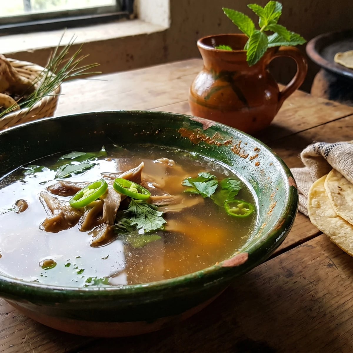Caldo de Terekuas de la Meseta P'urhépecha