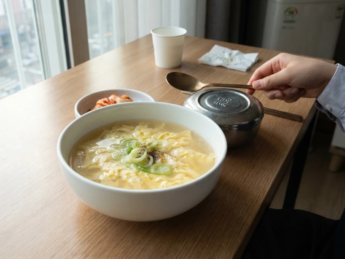 Gyeran-guk (Korean Egg Drop Soup) - Chef Jeong-sun