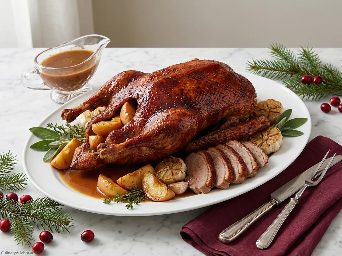 Roast Goose with Apple Stuffing - Chef Dean