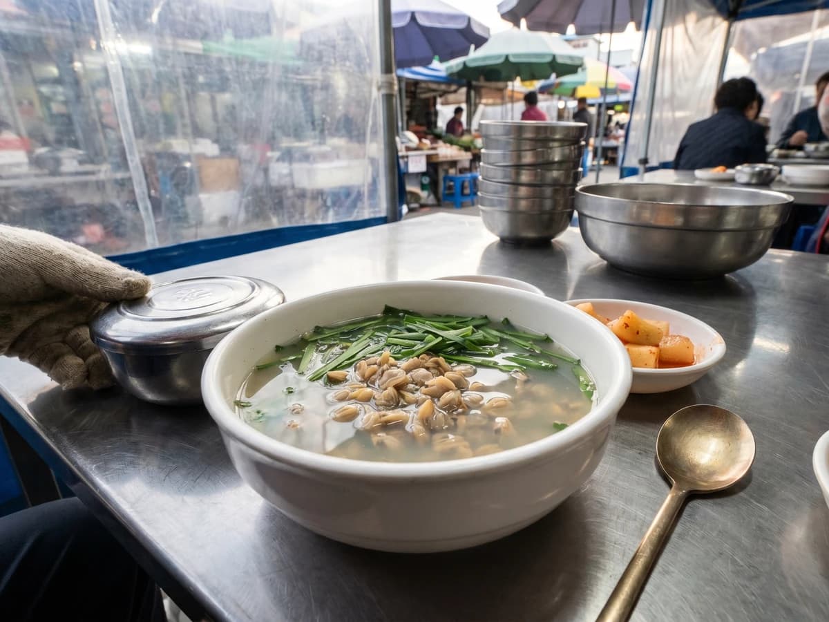 Jaecheop-guk (Marsh Clam Soup) - Chef Jeong-sun