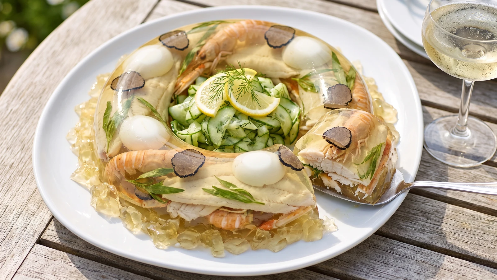 Fish Aspic with White Wine