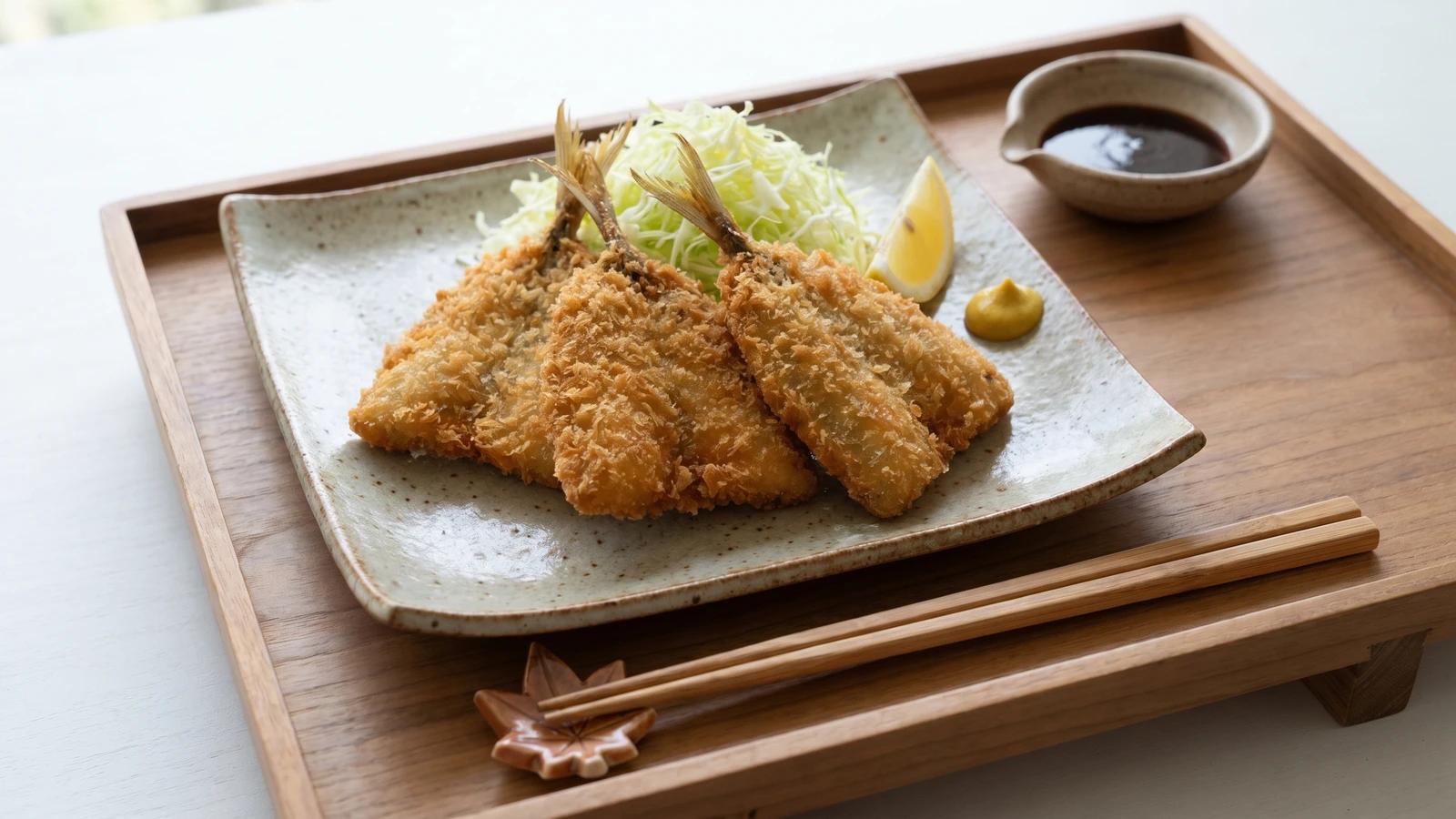 Aji Fry (アジフライ, panko-fried horse mackerel)