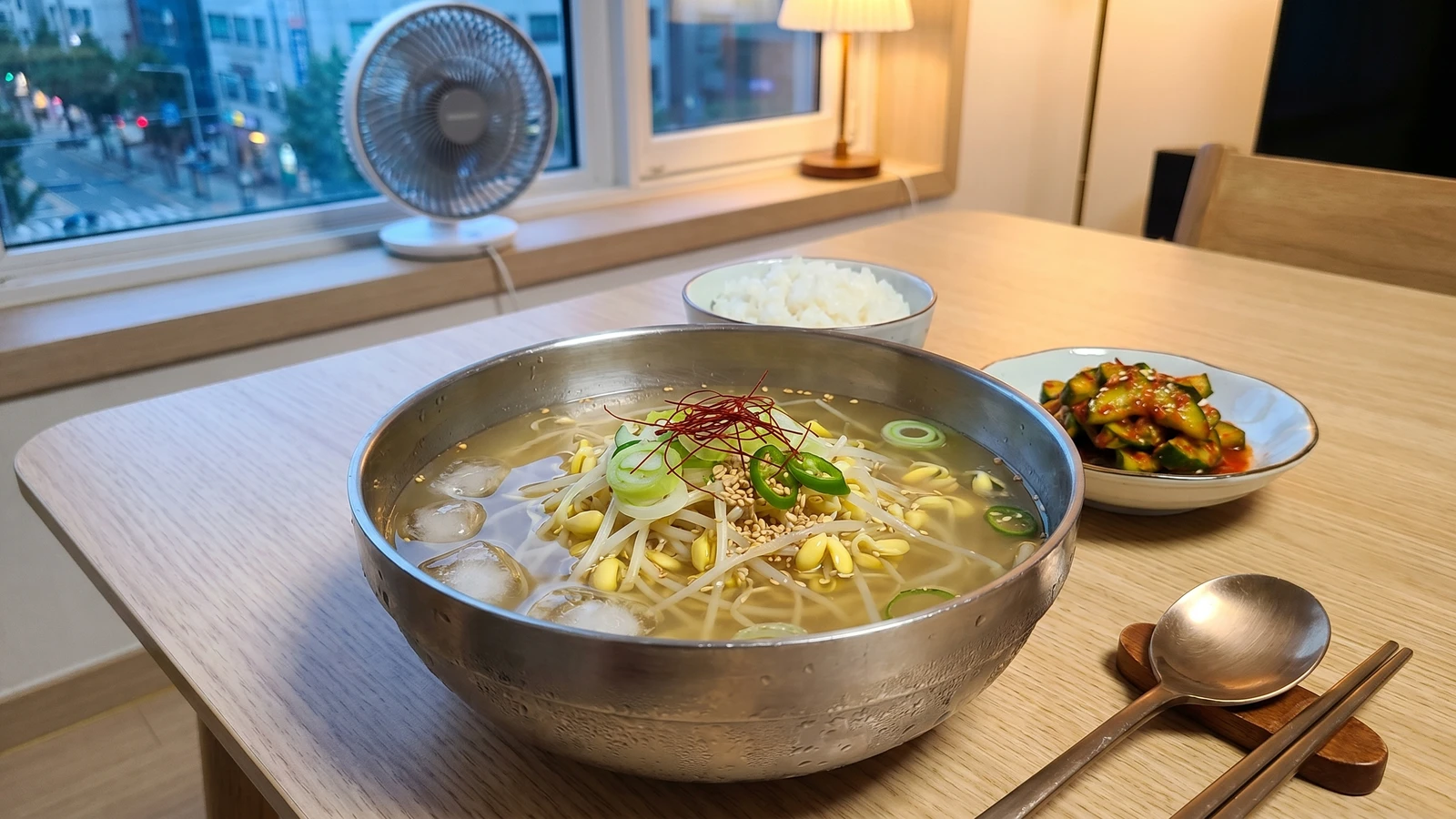 Kongnamul-naengguk (Cold Soybean Sprout Soup)