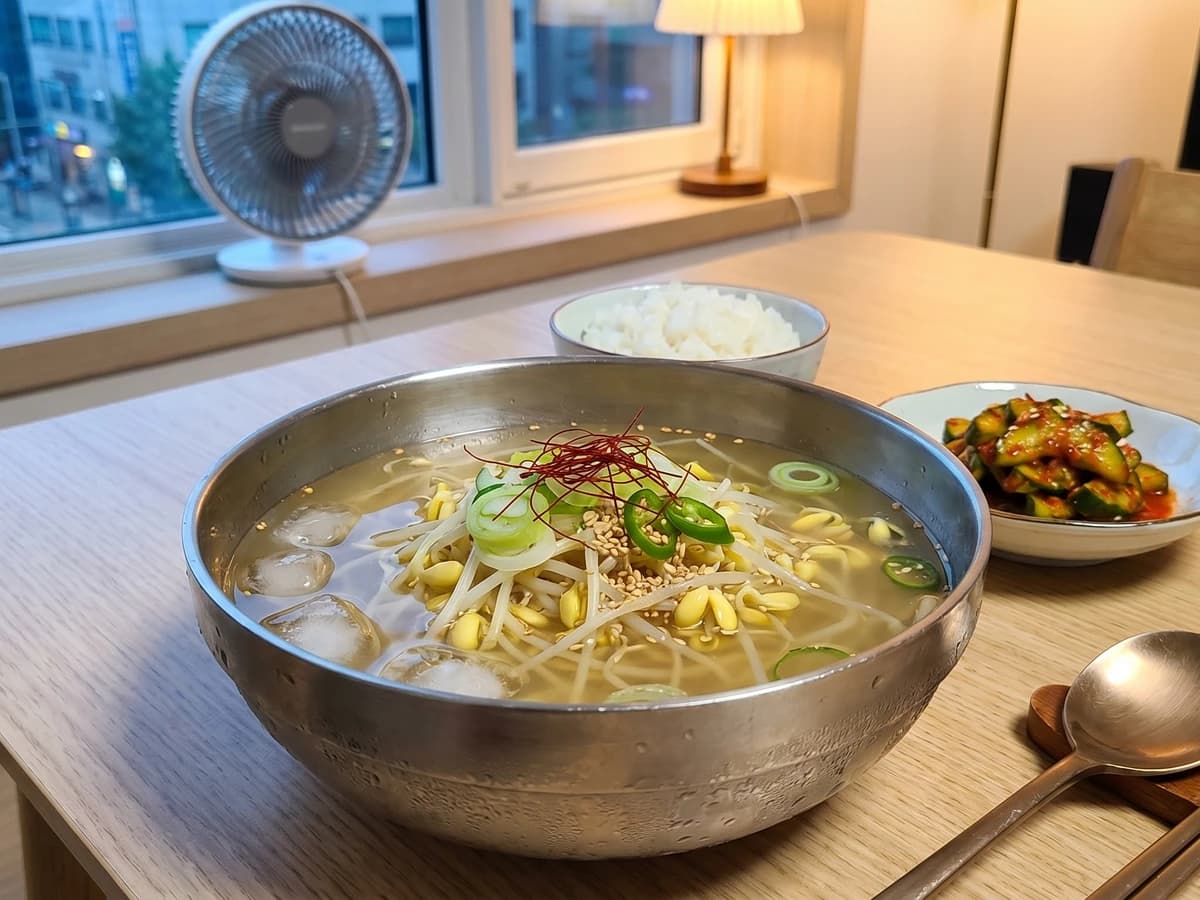 Kongnamul-naengguk (Cold Soybean Sprout Soup) - Chef Jeong-sun