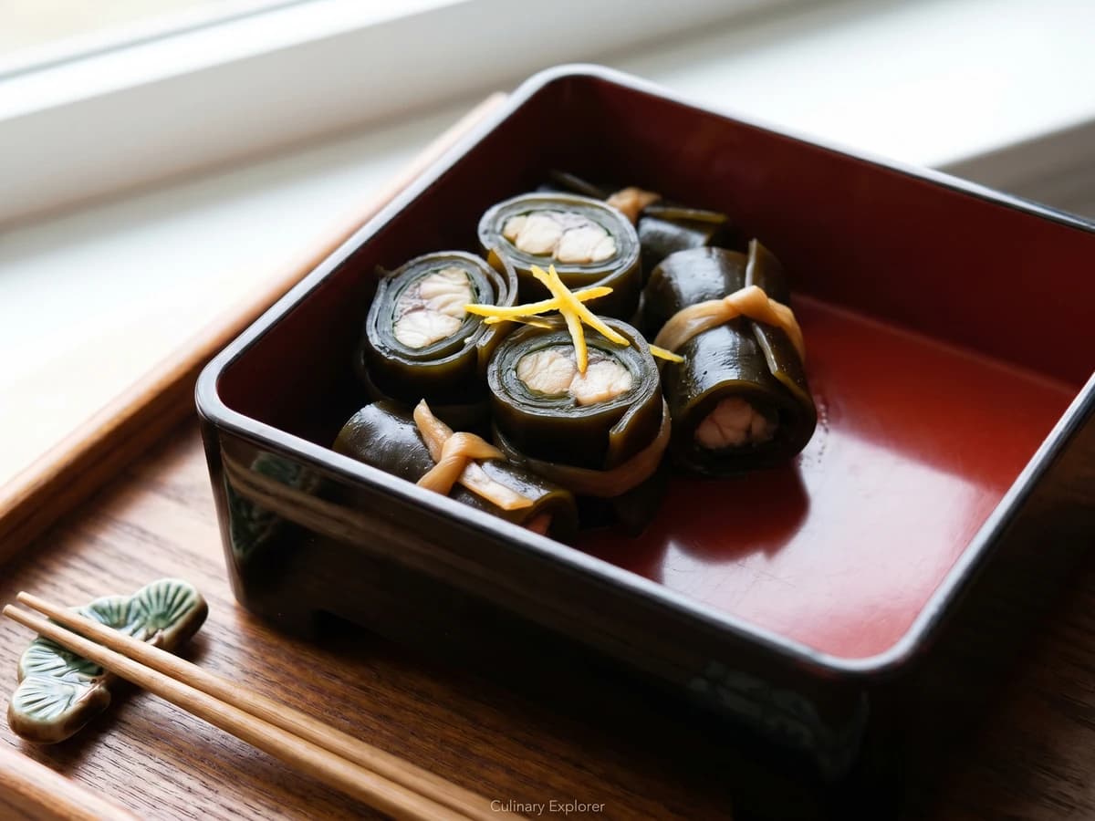 Simmered Kelp Rolls (昆布巻き, Kobumaki) - Chef Takumi