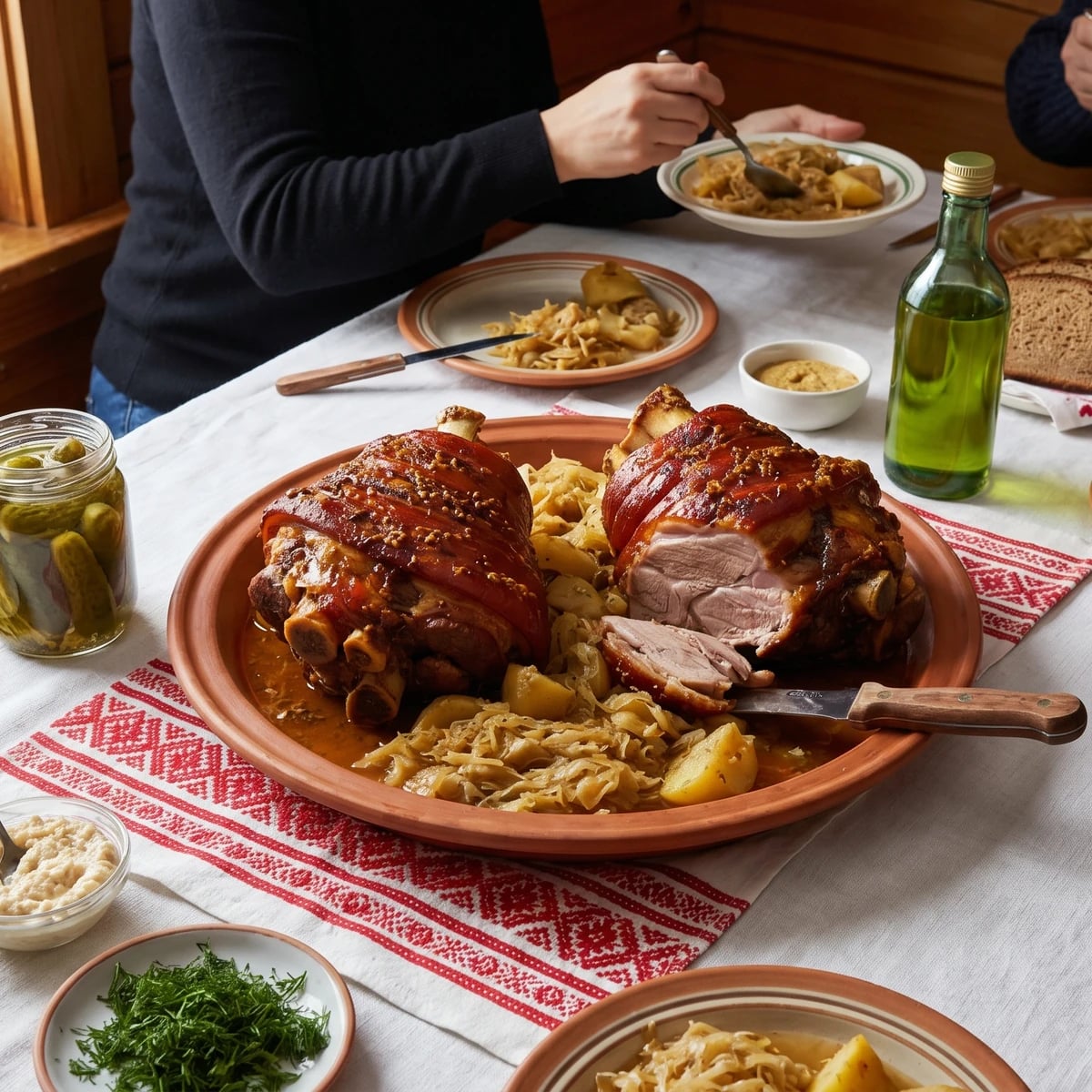 Rulka (рулька, roast pork knuckle)