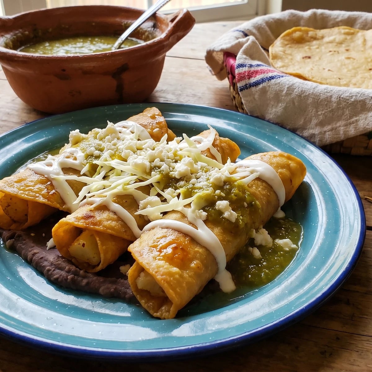 Tacos Dorados de Papa Jarochos