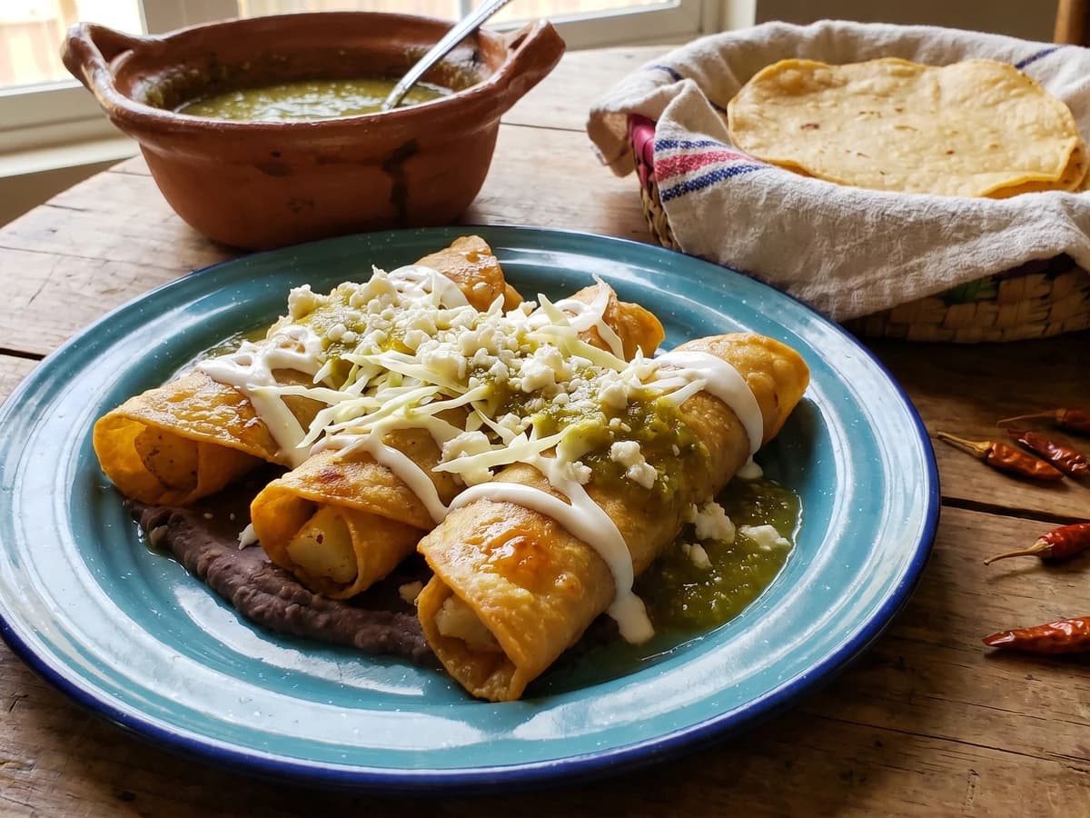 Tacos Dorados de Papa Jarochos