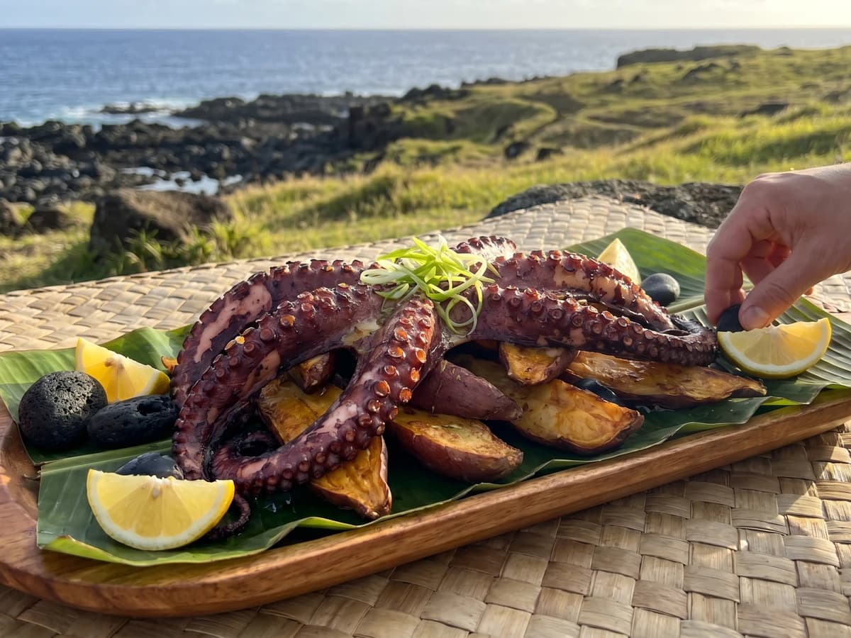 Heke (Rapa Nui Grilled Octopus) - Chef Makoa
