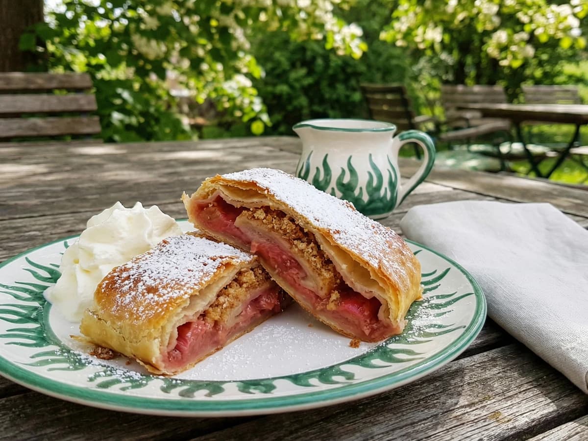 Rhabarberstrudel (Rhubarb Strudel) - Chef Elsa