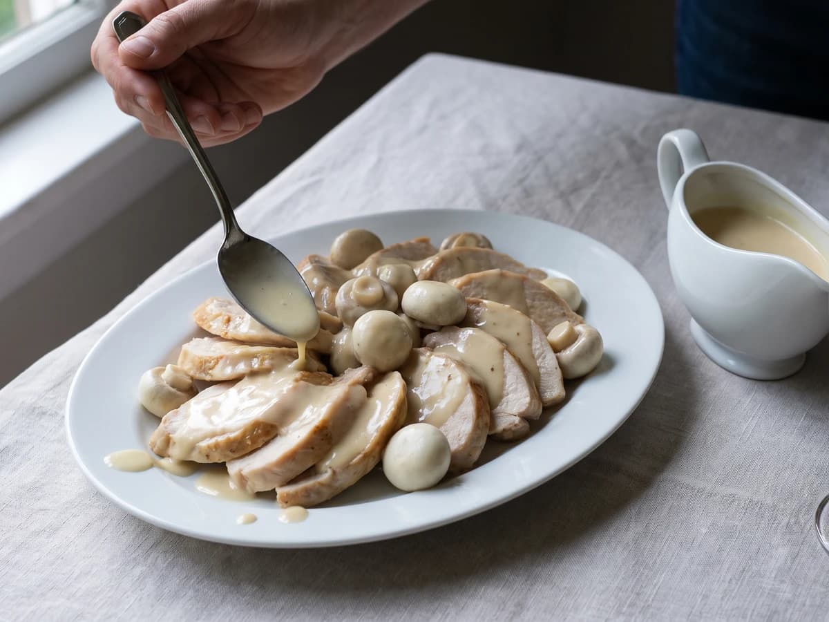 Suprêmes de Volaille aux Champignons, à Blanc - Chef Juliette
