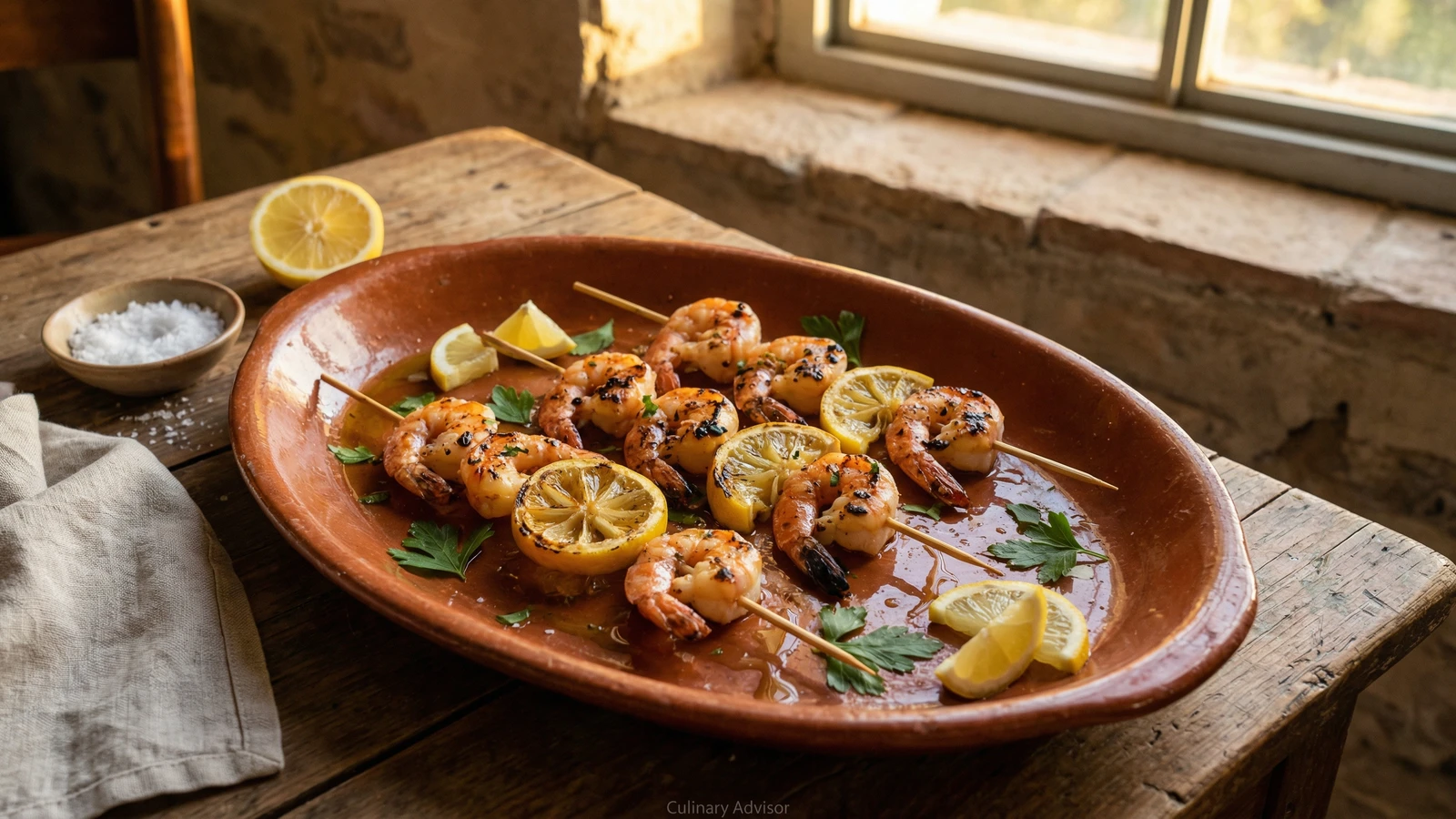 Spiedini di Gamberi al Limone