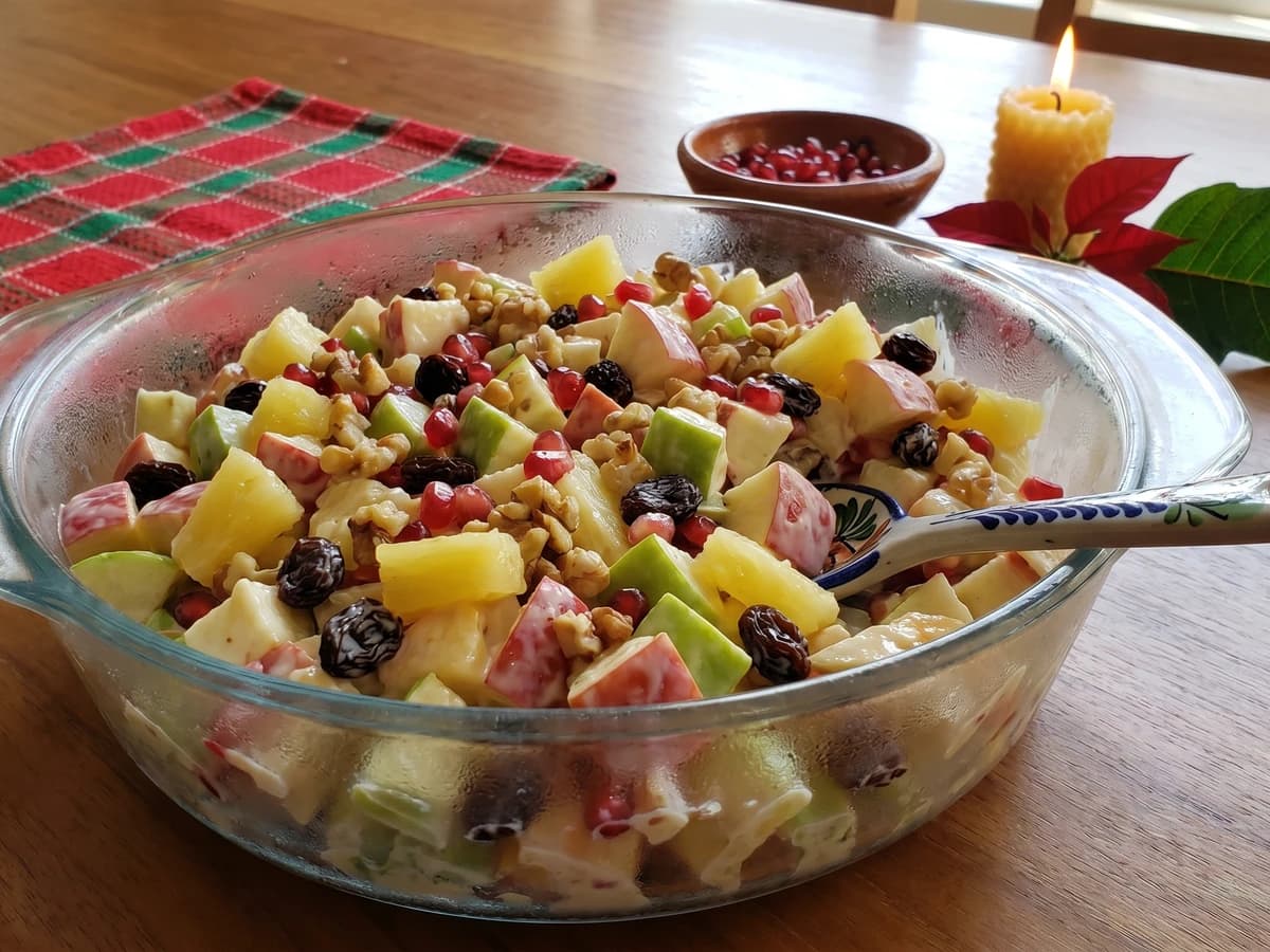 Ensalada de Manzana Navideña