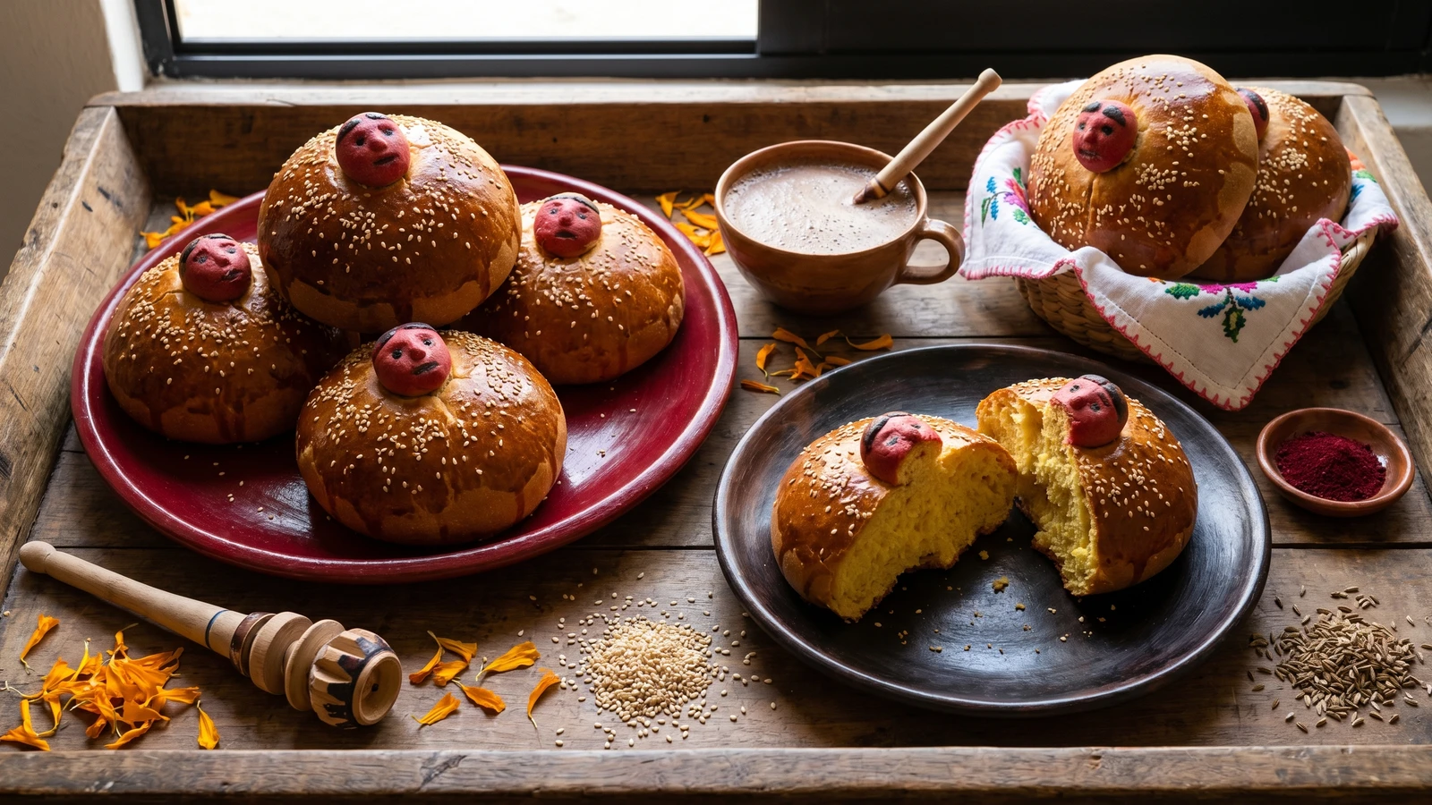 Pan de Muerto Oaxaqueño con Cabecita