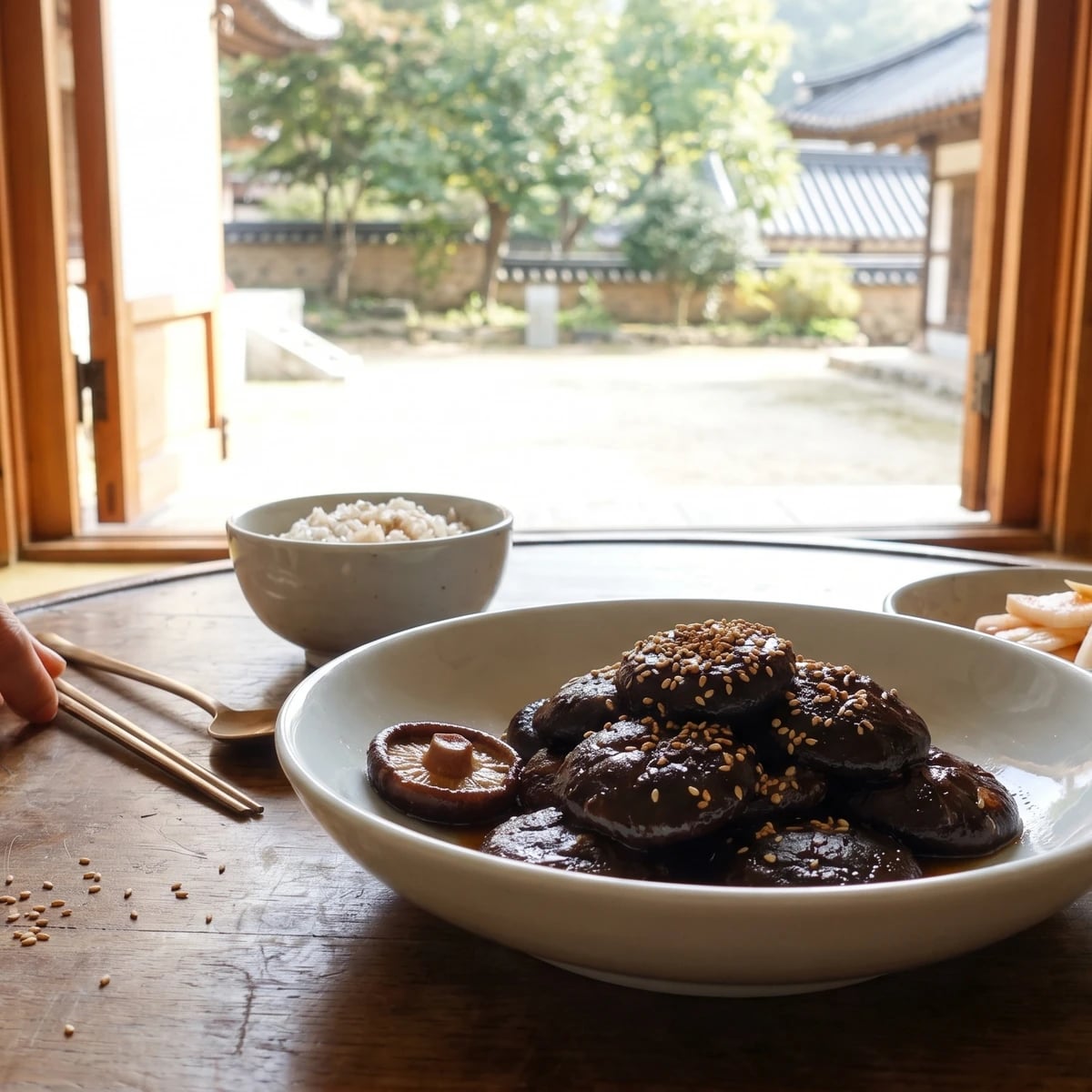 Pyogo-beoseot-jorim (Soy-Braised Shiitake)