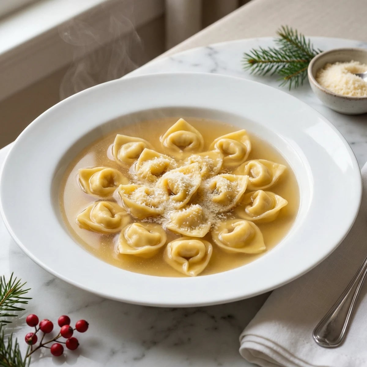 Italian Tortellini in Brodo
