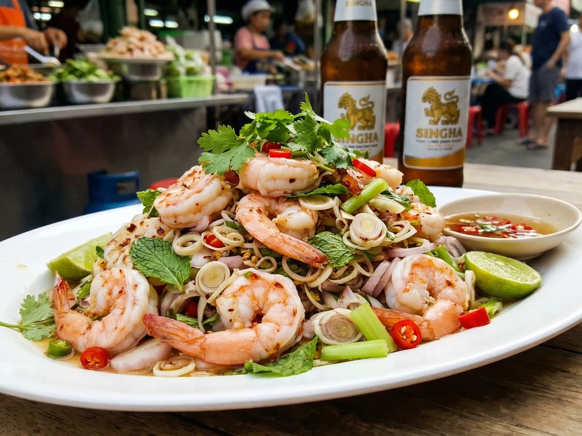 Lime-Dressed Shrimp Salad (Pla Goong) - Chef Fai