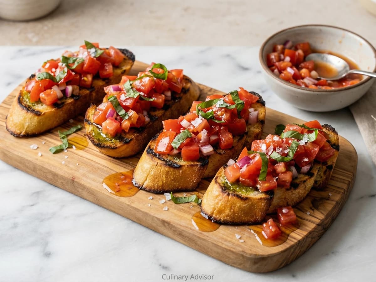 Classic Tomato Bruschetta with Fresh Basil - Chef Dean