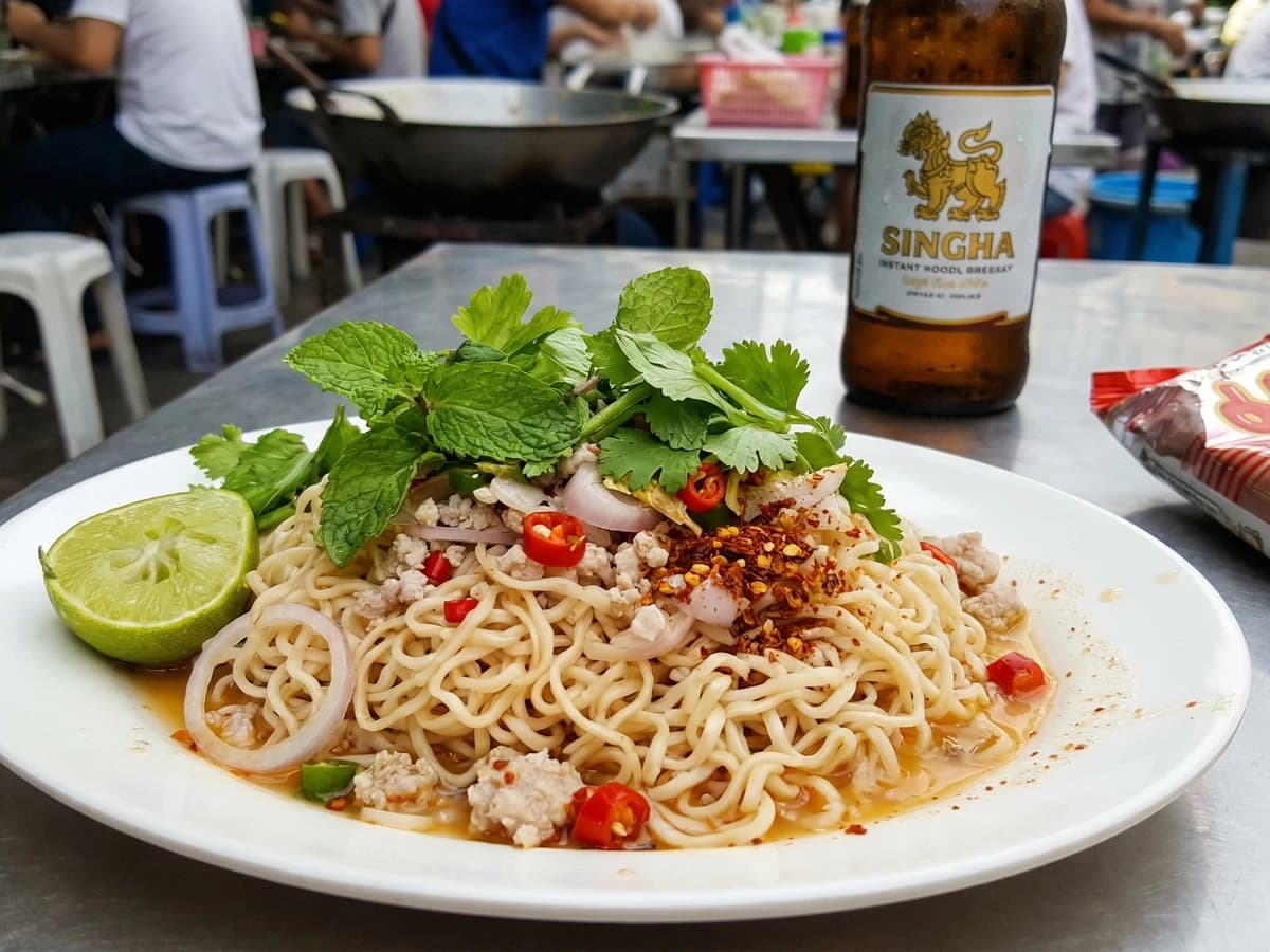 Instant Noodle Salad (Yam Mama) - Chef Fai
