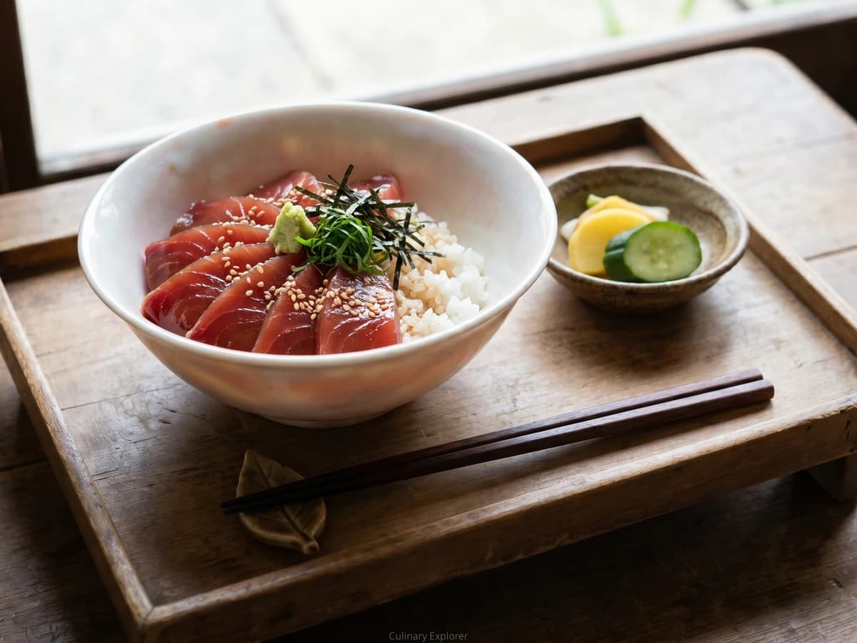 Zukedon (漬け丼, marinated sashimi rice bowl) - Chef Takumi
