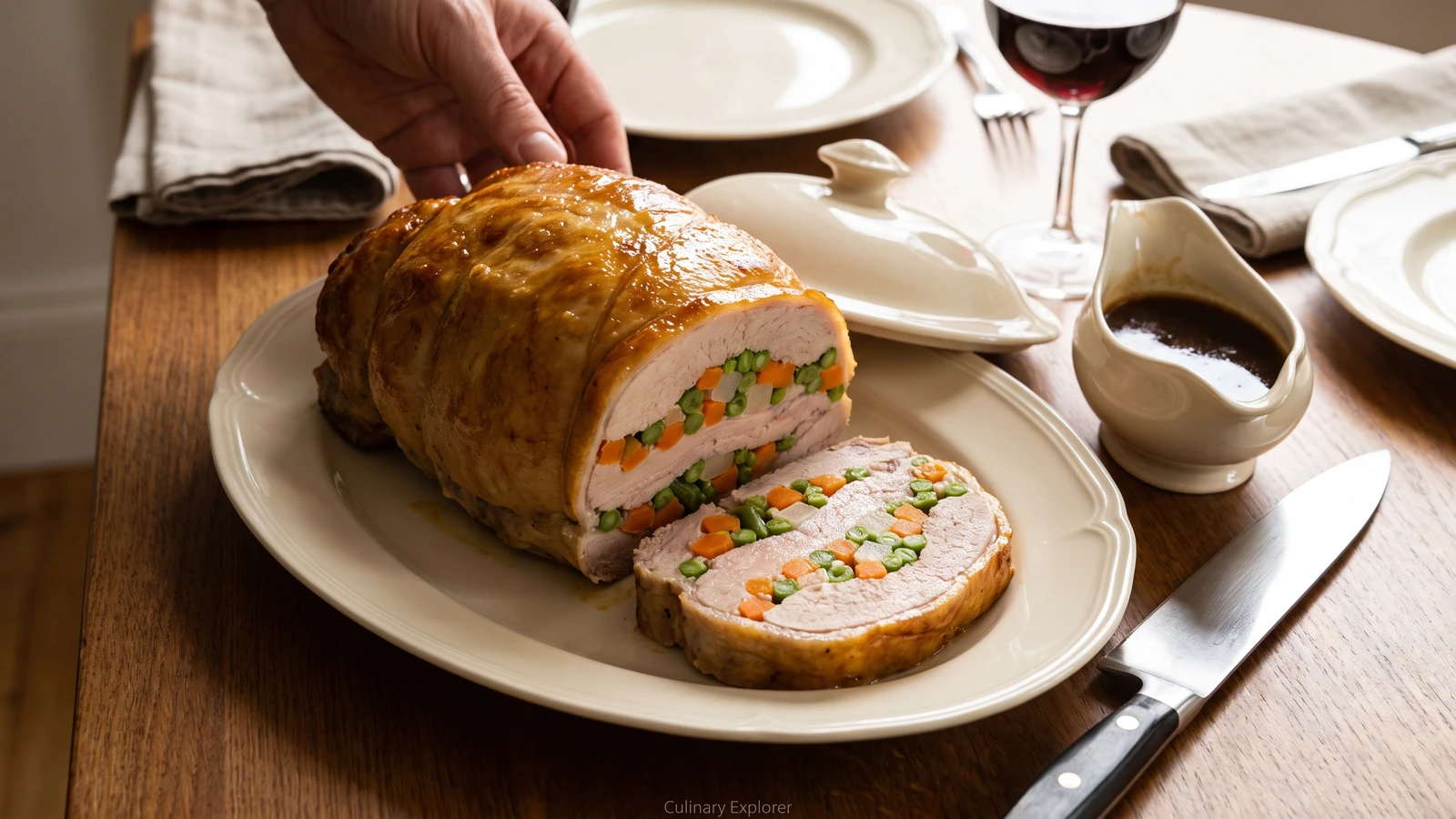 Noix de Veau en Surprise à la Macédoine