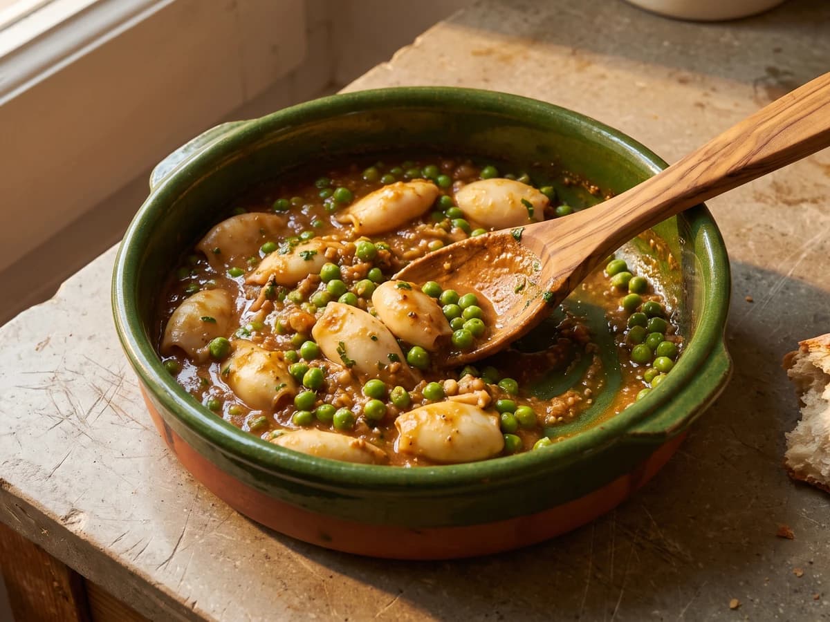 Sepia con Guisantes (Sèpia amb Pèsols) - Chef Isabel