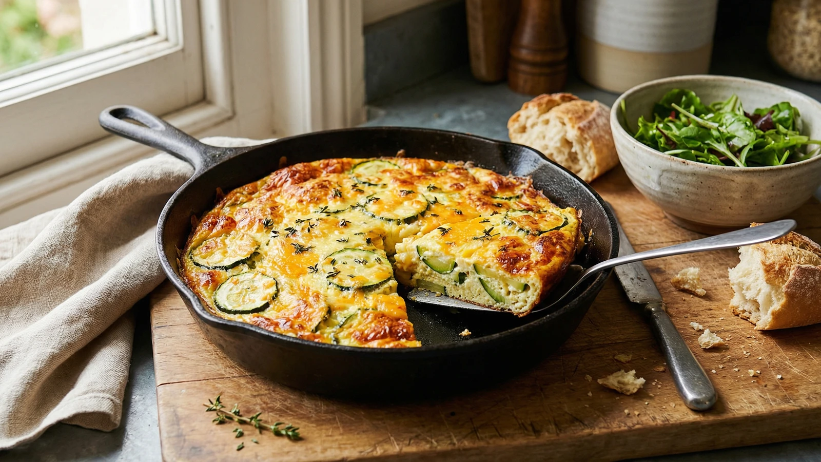 Courgette and Cheese Frittata