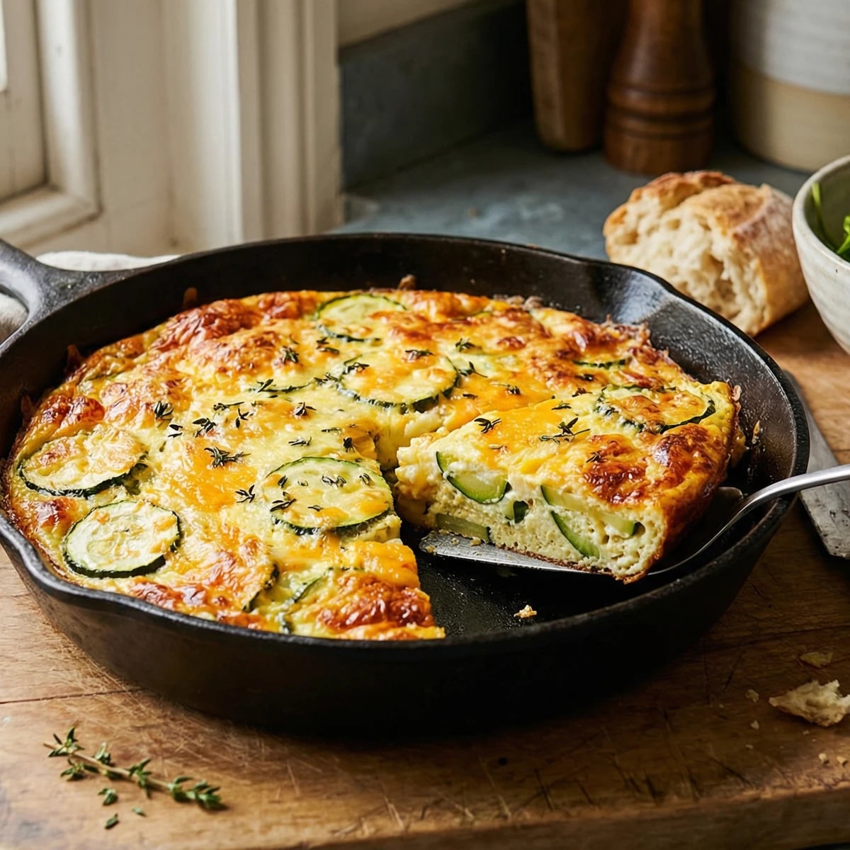 Courgette and Cheese Frittata