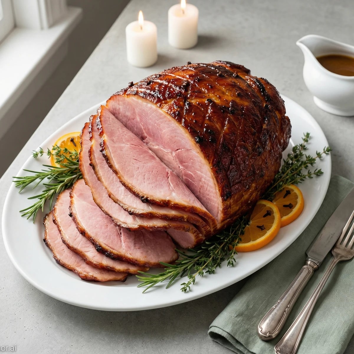 Brown Sugar Glazed Easter Ham