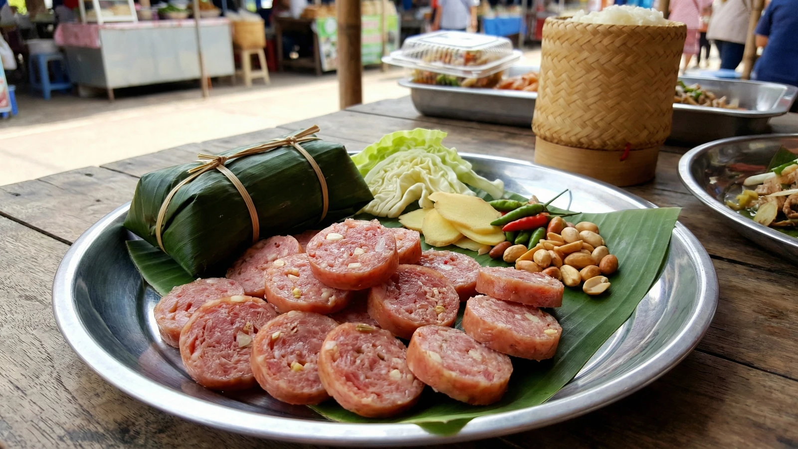 Fermented Pork Sausage (Naem / แหนม)