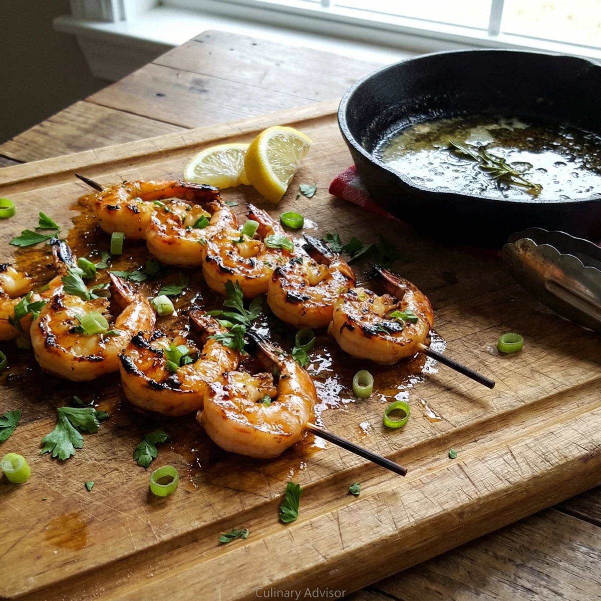 Honey Garlic Crawfish Skewers