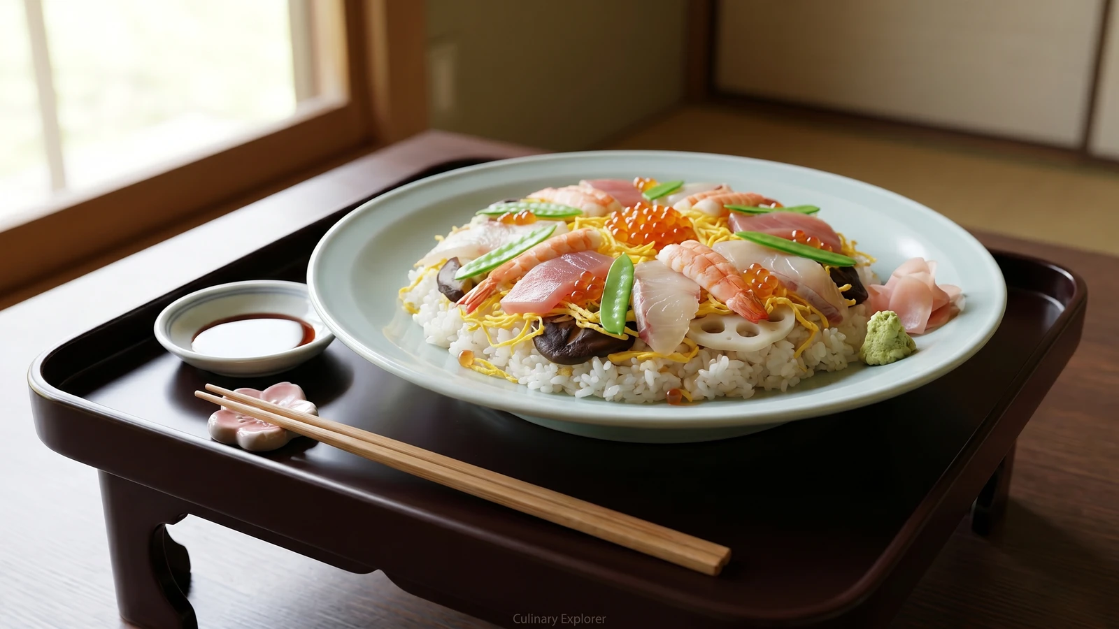 Chirashizushi (ちらし寿司, scattered sushi)