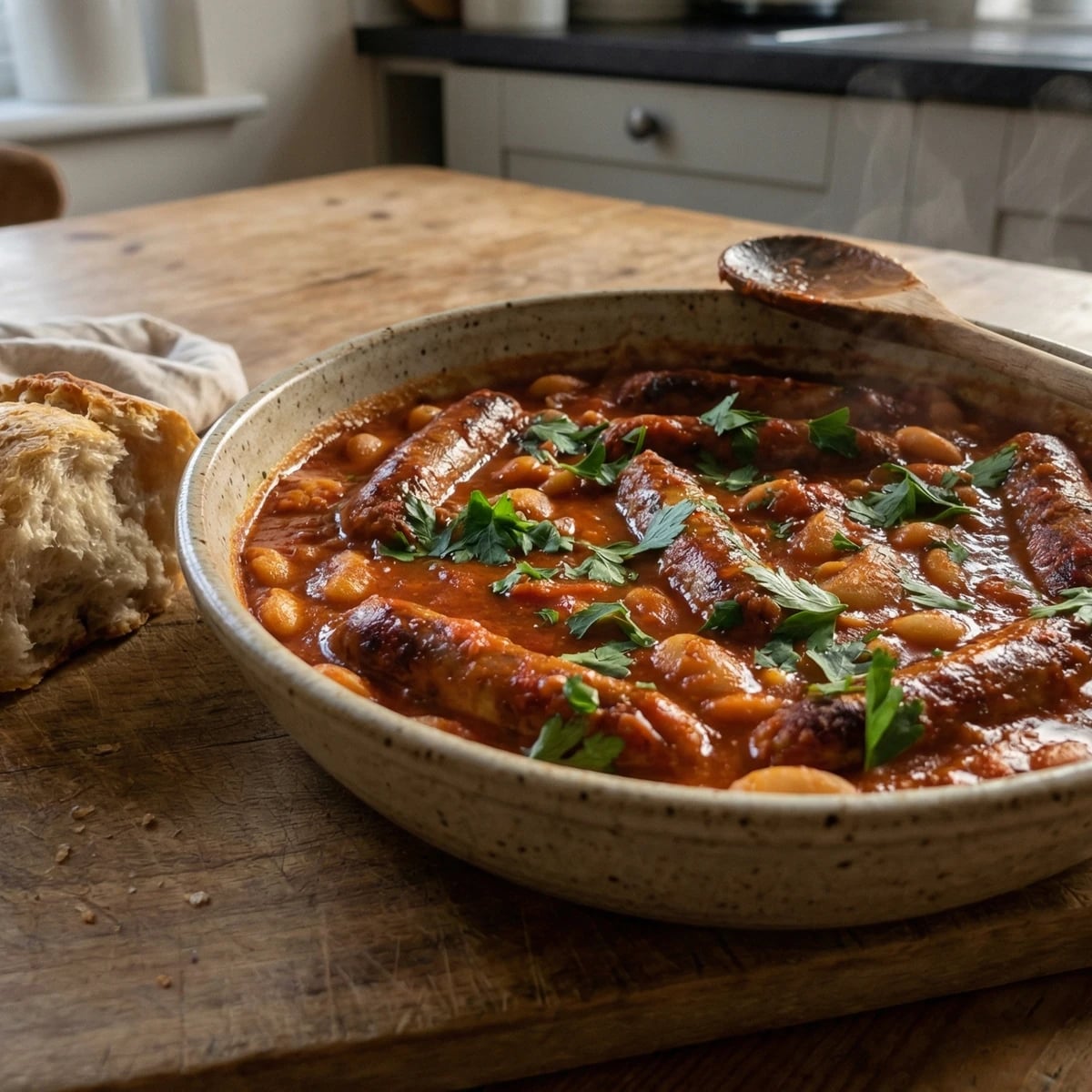 Sausage Casserole with Beans