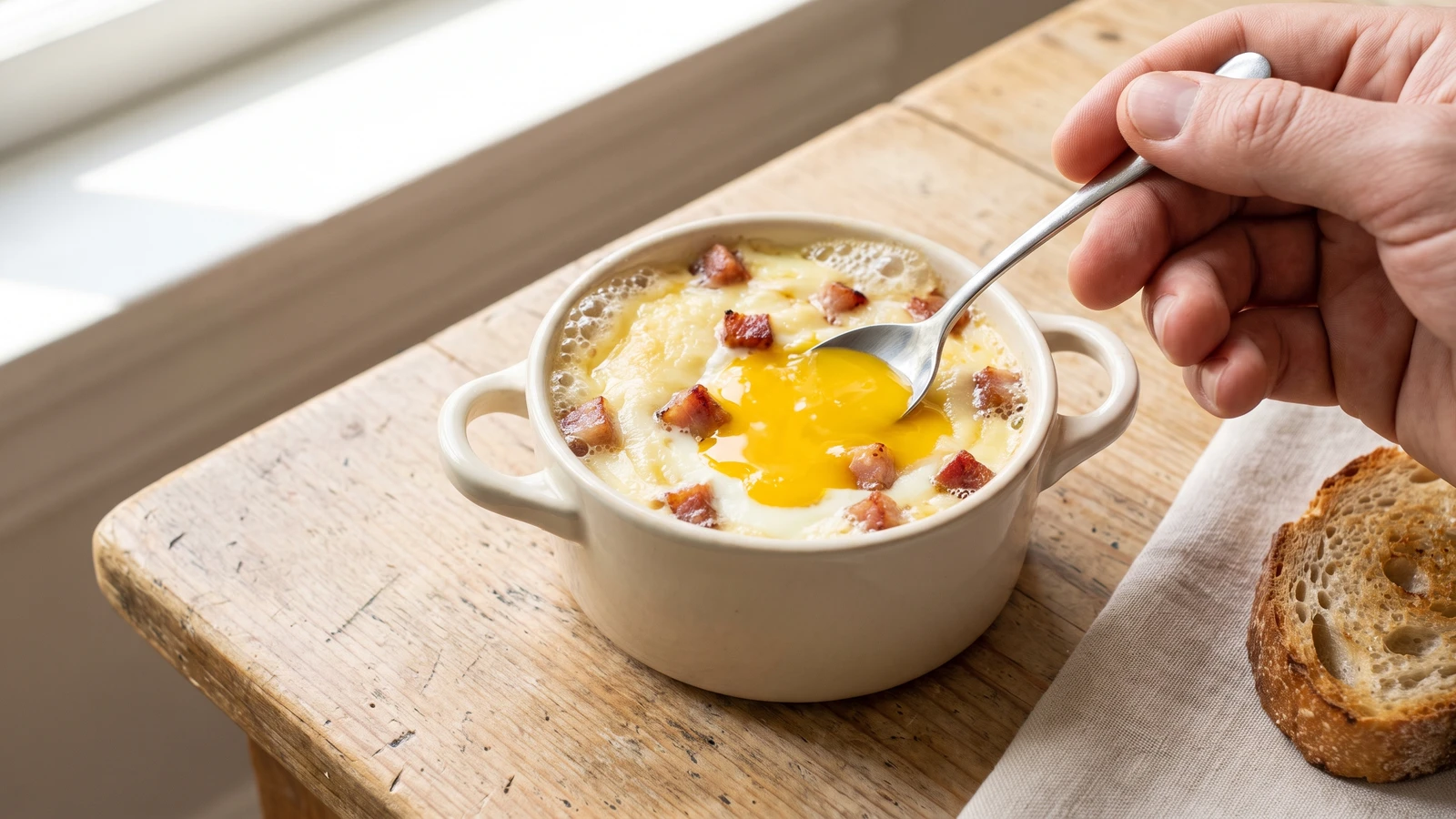 Eggs en Cocotte à la Lorraine
