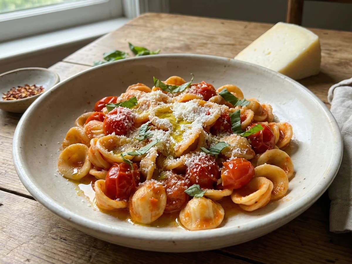 Orecchiette con Pomodorini e Cacioricotta