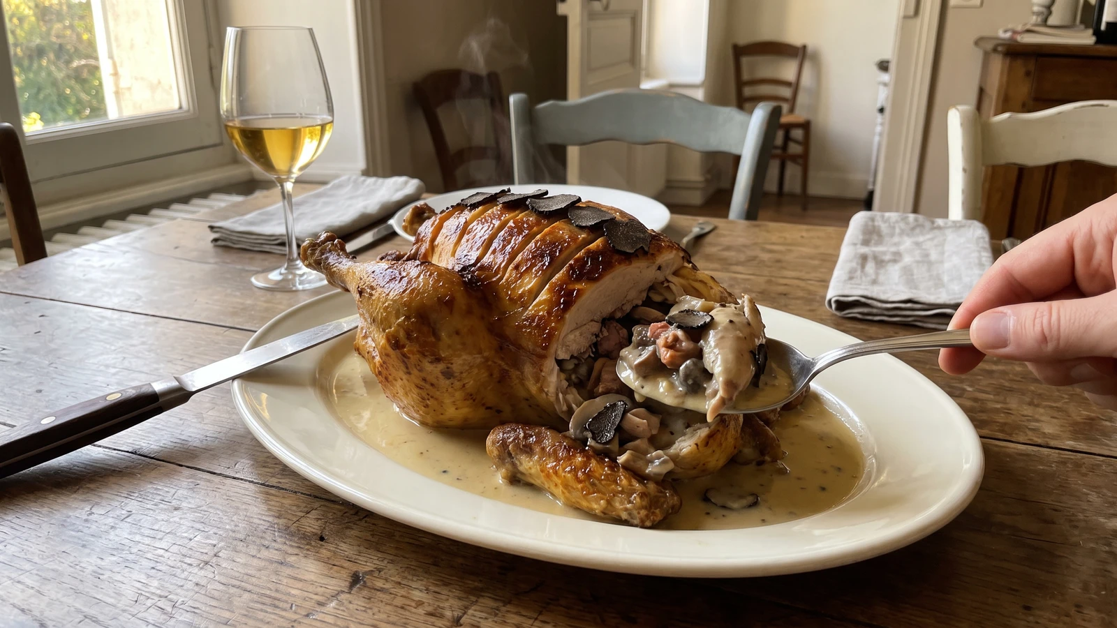 Poularde à la Grammont