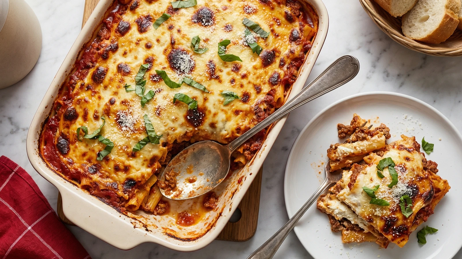 Baked Ziti with Meat Sauce