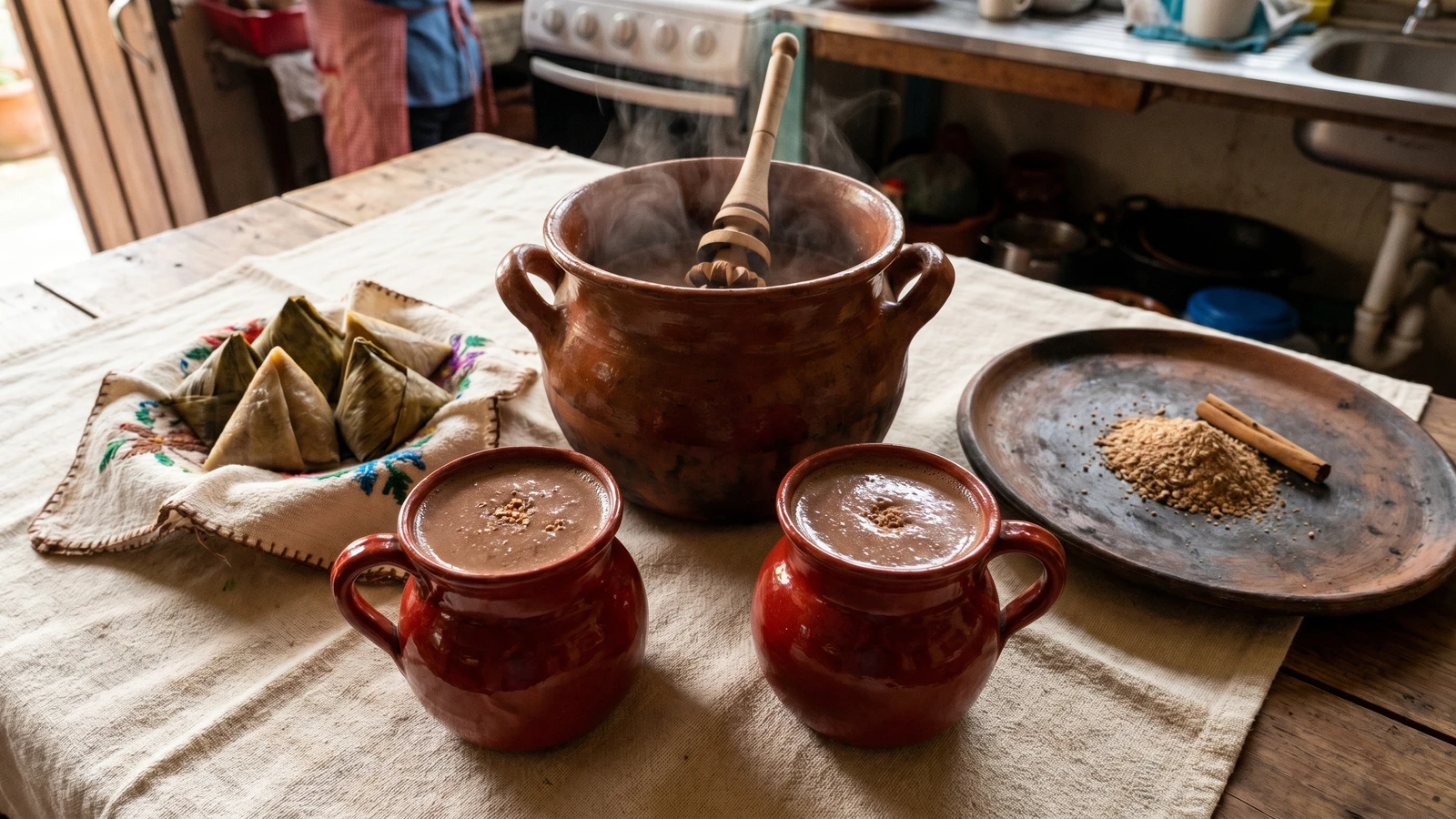 Champurrado Michoacano con Pinole