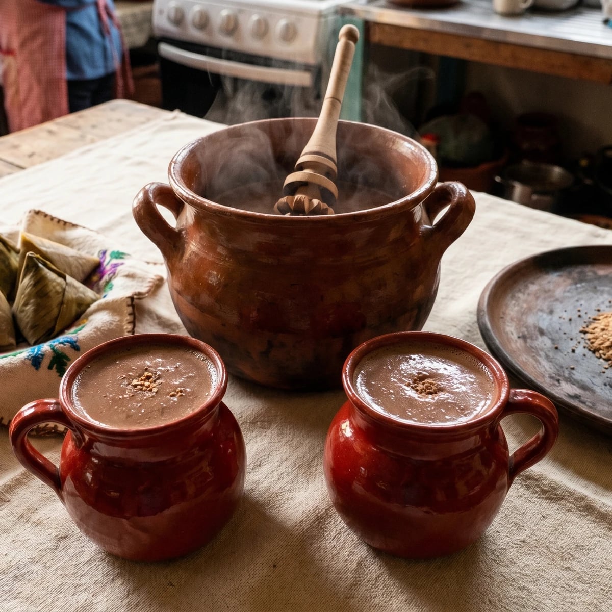Champurrado Michoacano con Pinole