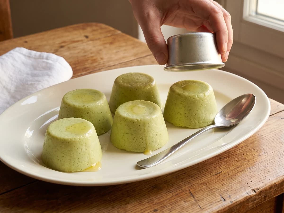 Moulded Pease Purée for Garnish - Chef Juliette