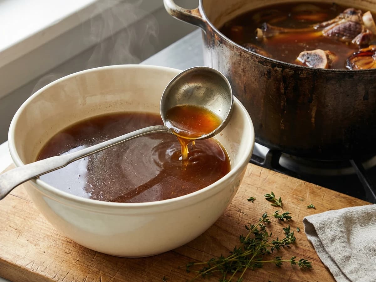 Rich Brown Beef Stock - Chef Dean