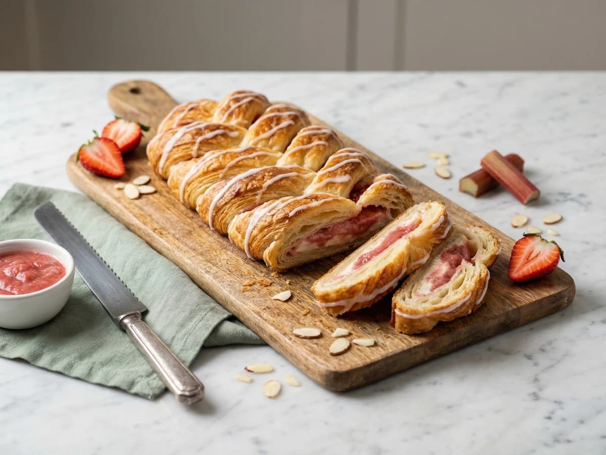 Strawberry Rhubarb Danish Braids - Chef Dean