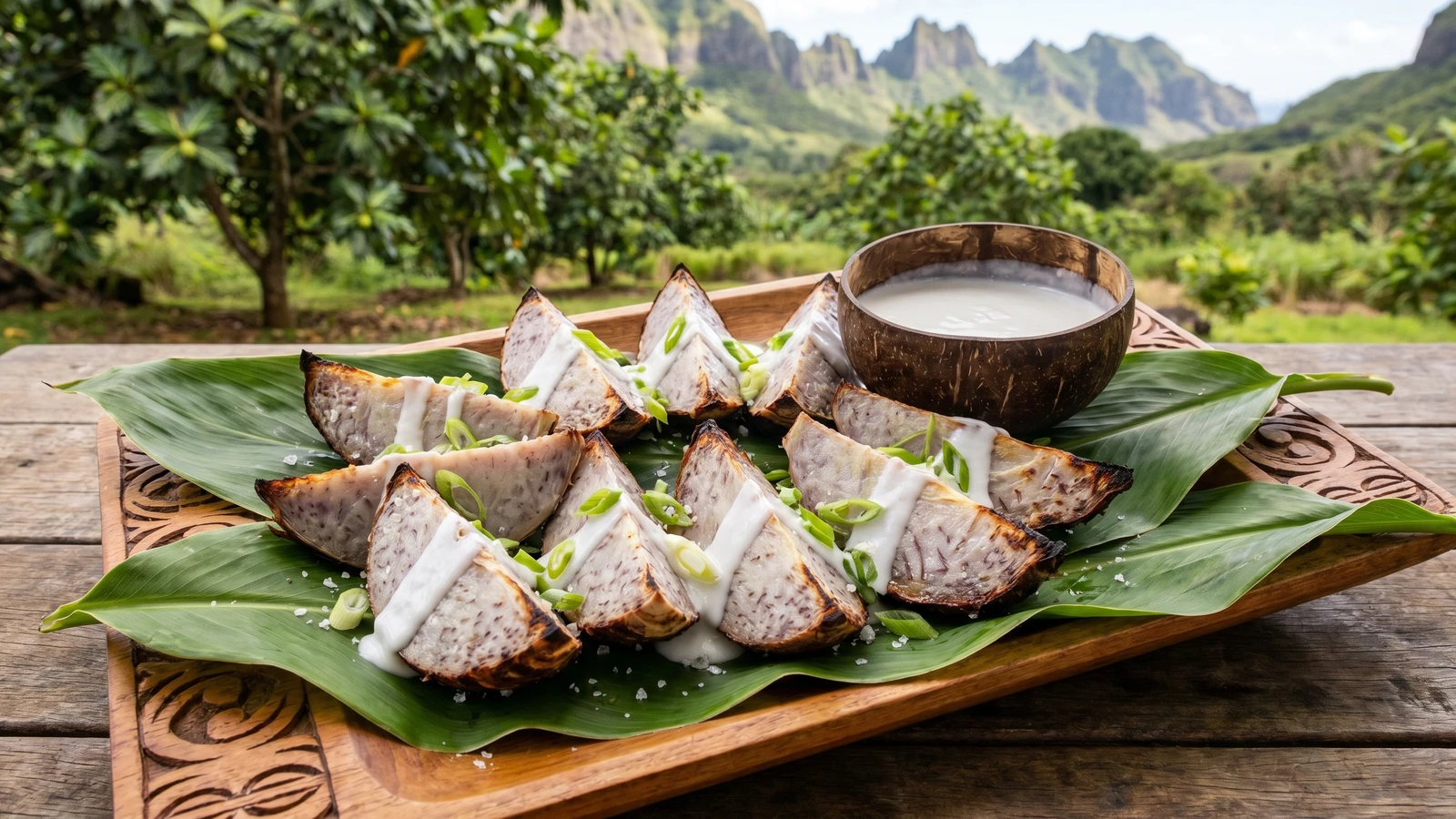 Taro ʻEnana (Marquesan Roasted Taro)