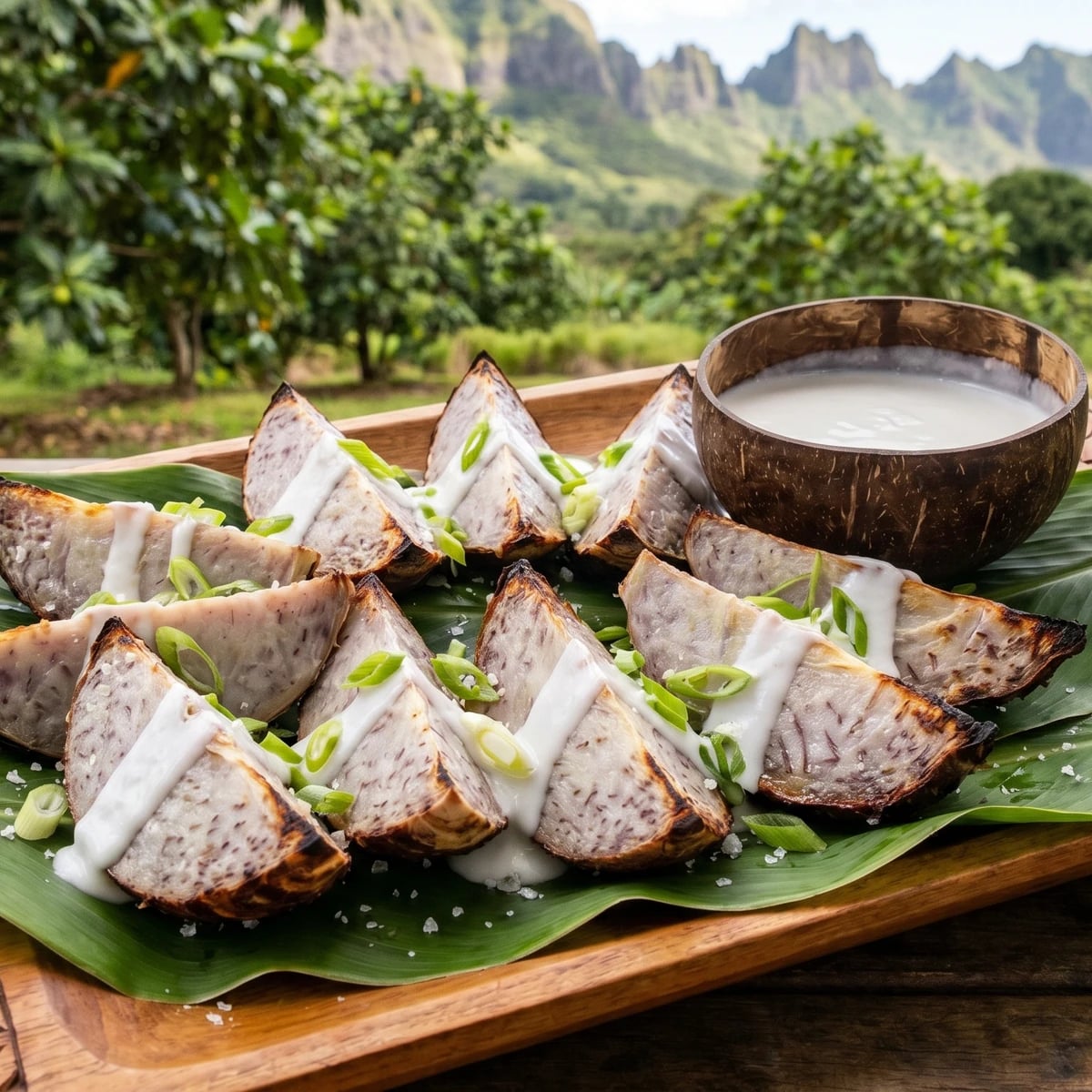 Taro ʻEnana (Marquesan Roasted Taro)